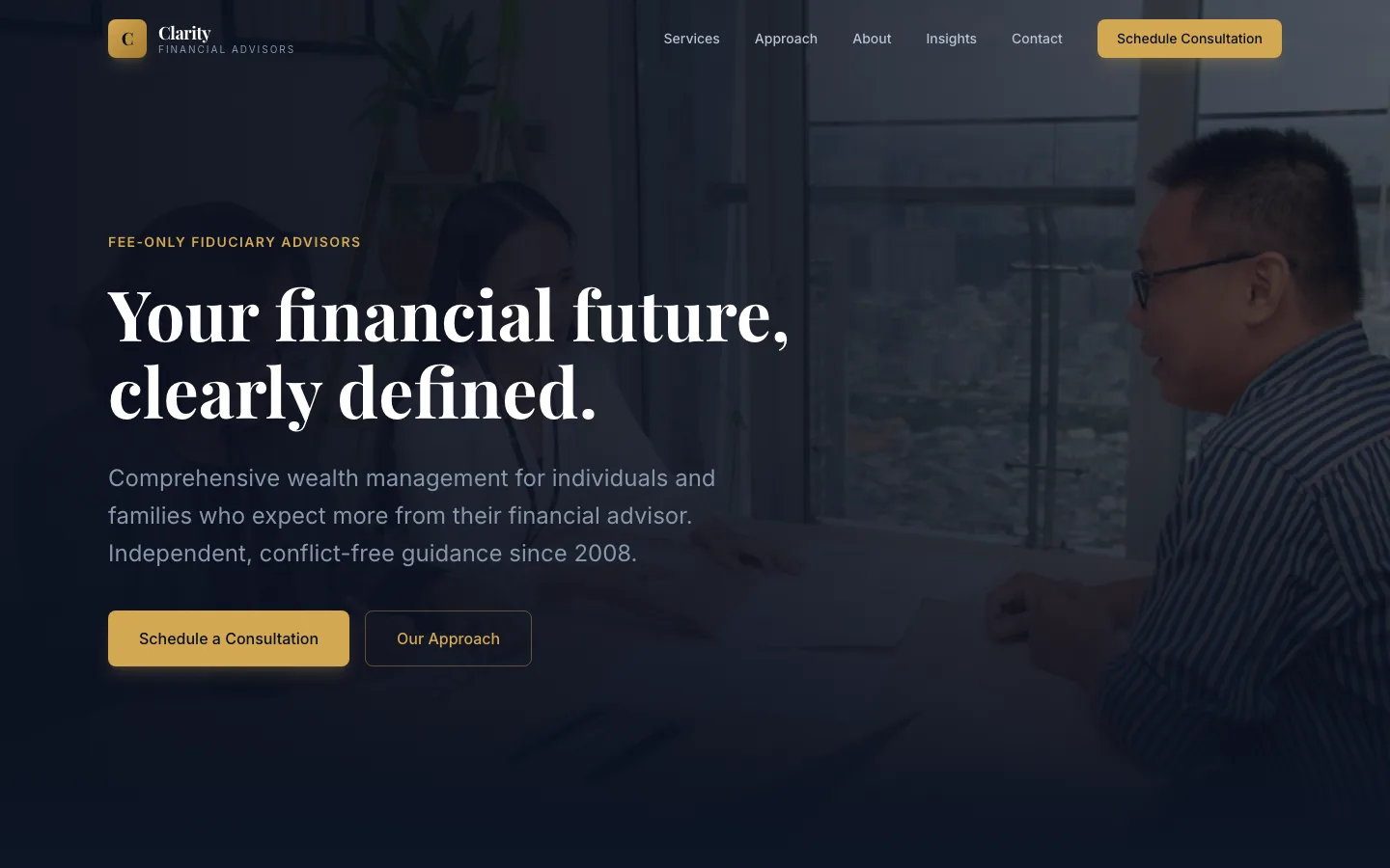 Clarity Financial Advisors screenshot